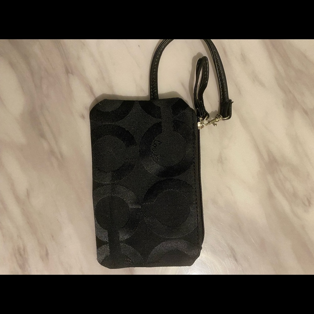black coach wristlet